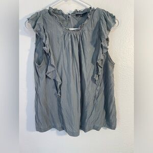 Lucky brand flutter sleeve top, size M EUC